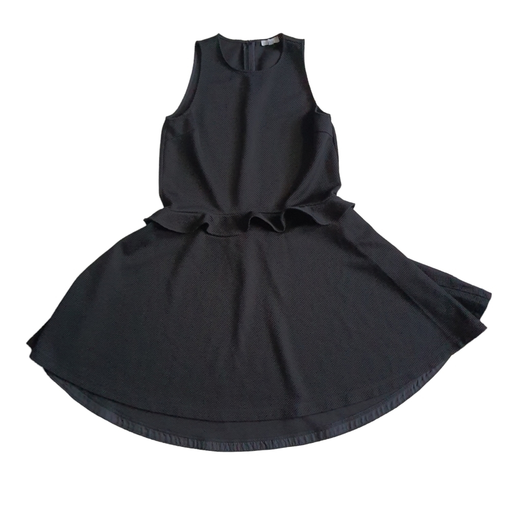 b+ab Sleeveless Fit and Flare Dress Ruffle Waist Size Small Classy LBD